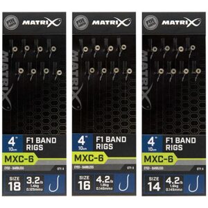 Matrix MXC-6 F1 Band Rigs 10cm 8st. 16 Barbless / 0.145mm