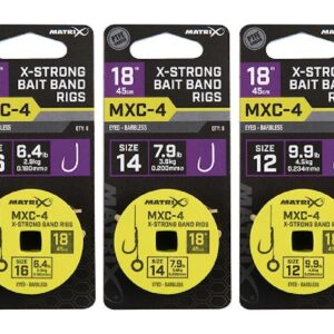 Fox Matrix MXC-4 Barbless X-Strong Bait Band Rigs 45cm 8st. Size 14 - 0,20 mm