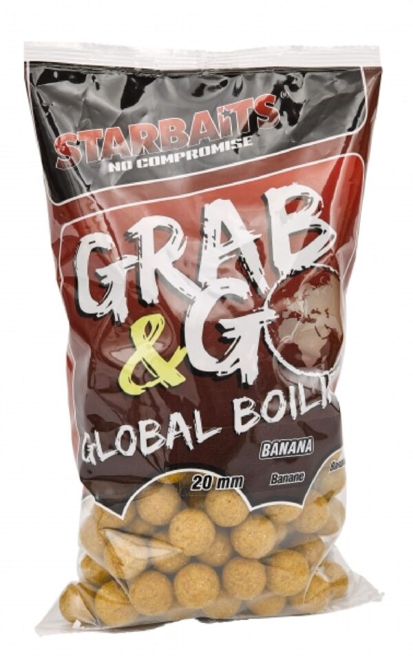 Starbaits Grab & Go Global Boilies 14mm 1Kg Banana Cream