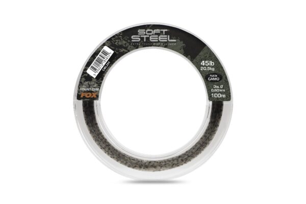 Fox Soft Steel Fleck Camo Leader 100m / 0.60mm / 45lb