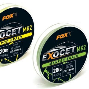 Fox Exocet Mk2 Marker Braid Green 0.18mm 20Lb 300m