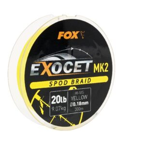 Fox Exocet Mk2 Spod Braid Yellow 0.18mm 20Lb 300m