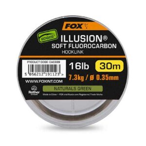Fox Edges Illusion Naturals Green Soft Fluorocarbon Hooklink 30m / 0.35mm / 16lb