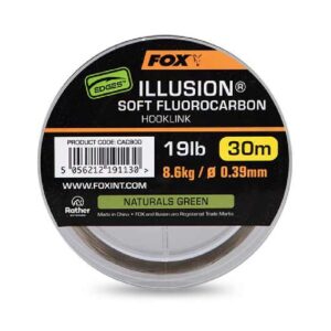 Fox Edges Illusion Naturals Green Soft Fluorocarbon Hooklink 30m / 0.39mm / 19lb