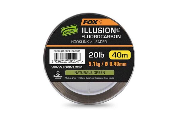 Fox Edges Illusion Naturals Green Fluorocarbon 40m/ 0.40mm / 20lb