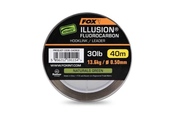 Fox Edges Illusion Naturals Green Fluorocarbon 40m/ 0.50mm / 30lb