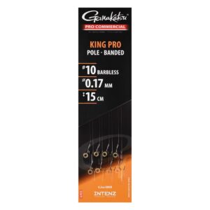 Gamakatsu Pro-C King Pro Eyed A1 Pole Banded Barbless 15cm 0.17mm Size 10
