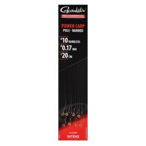 Gamakatsu Pro-C Power Carp Eyed A1 Pole Banded Barbless 20cm 0.14mm Size 16