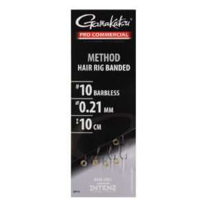 Gamakatsu Pro-C Method A1 Hair Rig Banded Barbless 10cm 0.17mm Size 16