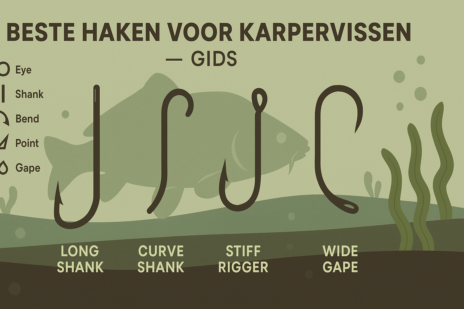 De beste haken voor karpervissers